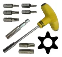 Comprar Bits Tork Furo T10 T15 T20 T25 T27 T30 T40 + Suporte Chave T
