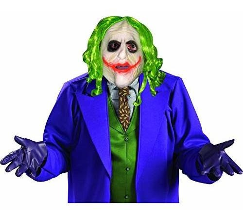Disfraz Hombre - The Joker Adult 3-4 Mask With Hair Official