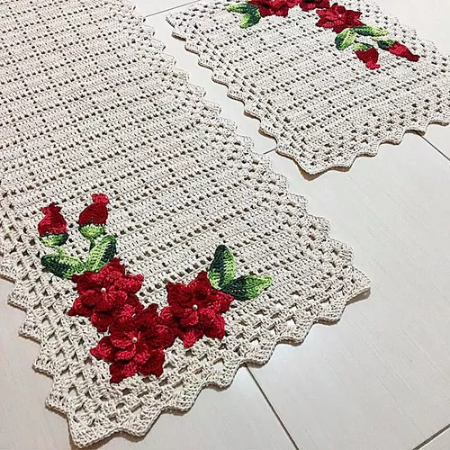 Jogo de Cozinha Tapetes, Item de Decoração Daia Camila Crochê 🧶 Nunca  Usado 85233139