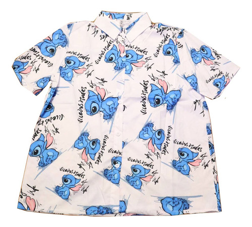 Camisa Azul Y Blanca Lilo Y Stitch Clásicos Disney Unisex