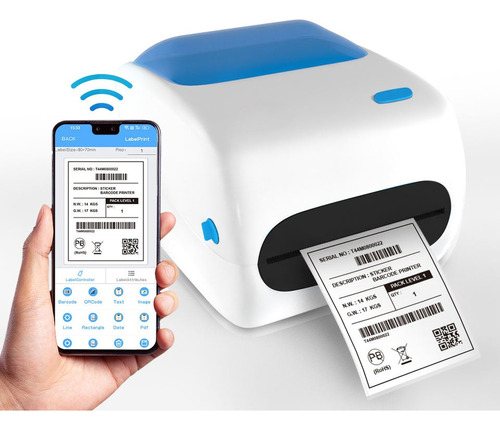 Impresora Térmica De Etiquetas De Envío De 4x6 Usb+bluetooth