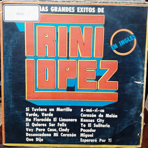 Vinilo Trini Lopez Los Mas Grandes Exitos En Ingles M6