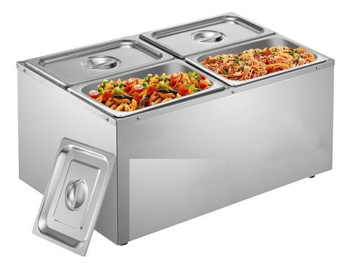 Zepper Zpbfr04 Buffet Refrigerado 4 Cubas 1/2 65mm C/ Placa Gel
