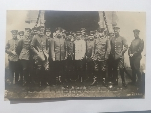 Alemania Foto Postal Militar Ww1  Grupo U. D. Marmitz