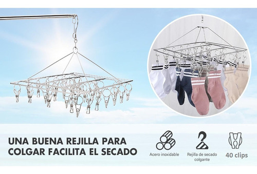 M 40 Ganchos Giratorios De Acero Inoxidable For Secar Ropa