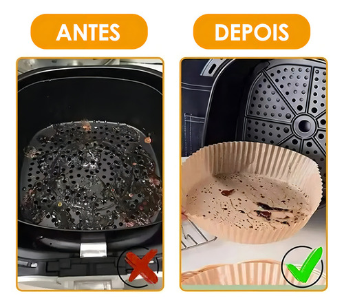 Forro Papel Tapete Airfryer Antiaderente Descartável 50un
