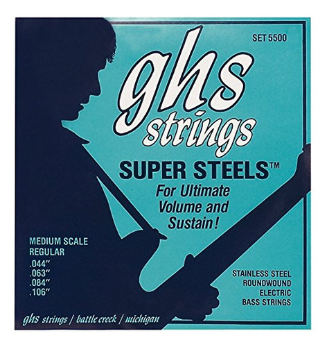 Ghs Cuerdas 5500 super Steels Acero Inoxidable Cuerdas Para 