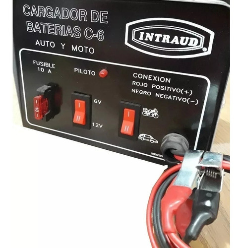 Cargador De Baterias C-6 Intraud 6 Y 12 Volts Ind. Argentina