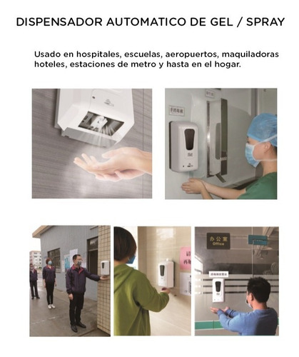 Imagen 4 de 6 de Despachador Dispensador De Gel Jabón Automático Cero Contact