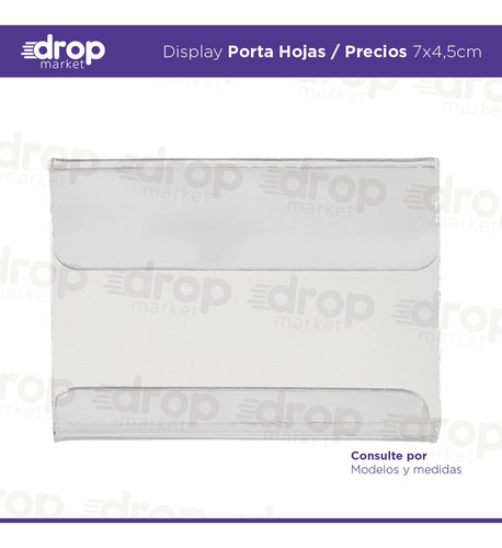 Imagen 4 de 9 de Porta Precios Mesa Mostrador Pet Tipo Acrílico | 5x7 X10u