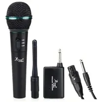 Comprar Microfone Knup 2 Em 1 Sem Fio E Com Fio Som Palestra Karaokê