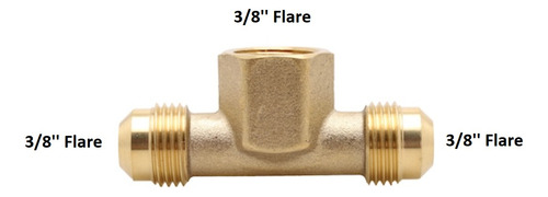 Coflex Conexión Tee Para Gas 3/8'' X 3/8'' Flare De Latón