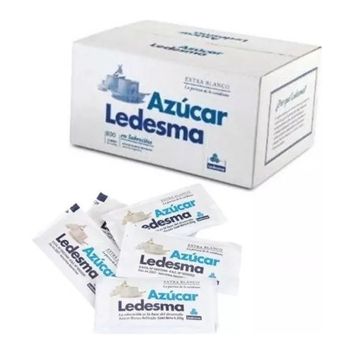 Azúcar Ledesma Selección Blanco 1000 Sobres 5grs Pack 1 Caja