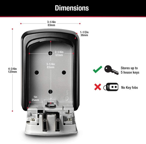 Imagen 3 de 6 de Candado Caja Pared Master Lock Combinacion 5401ec