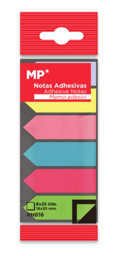 12 Pack Ahorro Block De Notas Adhesivas 18x55mm 6x25h Mp