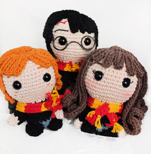 Pack 3 Personajes Harry Potter Amigurumi Tejido A Crochet 