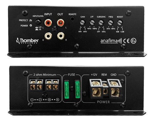 Subwoofer monobloco Papao Bug Bomber Power 400,1 W Rms, cor preta