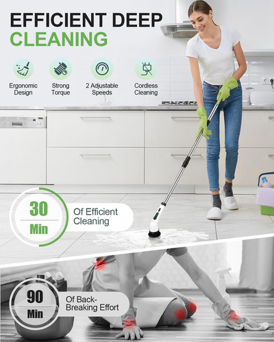 Depurador Giratorio Eléctrico, Cepillo De Limpieza De Baño