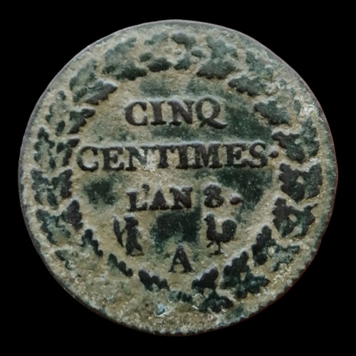 Moneda 5 Centimes De Francia - Paris Lan 8 - 1799