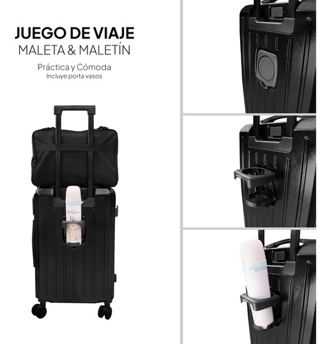 Maleta De Viaje Carry On Con Carga Usb Y Equipaje De Mano