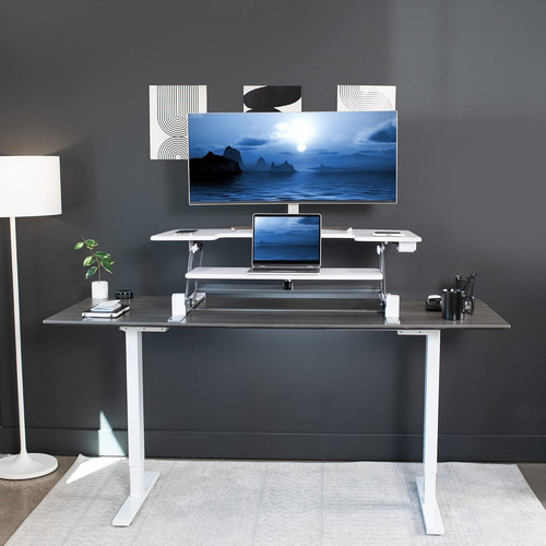 Escritorio Elevable Eléctrico Vivo 106 Cm Blanco Ajustable