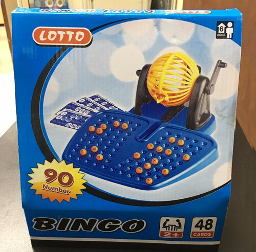 Bingo Lotería C/ Bolillero, Tablero 90 Numeros Juego De Mesa