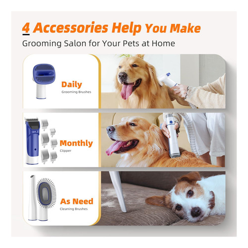 Kit De Higiene Buenkee Dog Com Aspirador Para Cortar