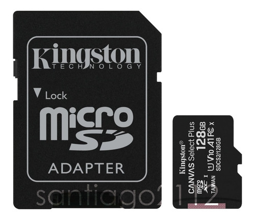 Imagen 3 de 7 de Micro Sd 128gb Kingston 100mbs Clase 10 A1 Uhs-i U1 Full Hd