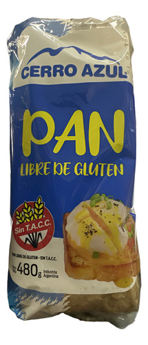 Pan Cerro Azul Sin T.a.c.c Sin Gluten 450g Sin Gluten Original (Azul)