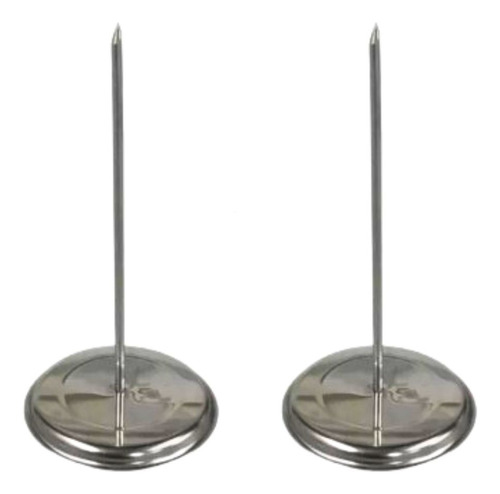 Kit 2 Porta Comanda Comandeira De Mesa Espeto Aço Inox 15cm