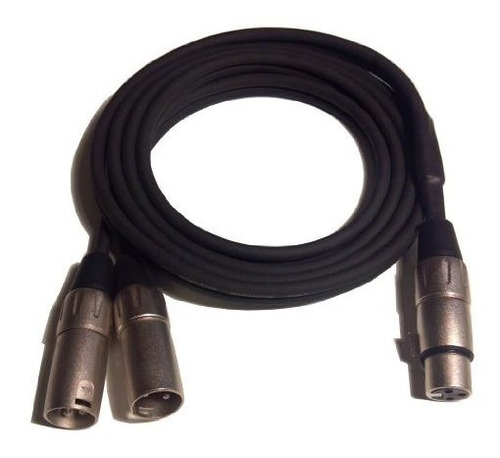 Cable Para Micrófono: 6'' Ft Xlr Female To Dual Xlr Male Y-c