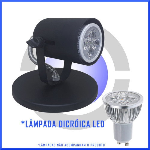 Imagem 2 de 7 de Spot Arandela Sobrepor P/ 1 Lampada Dicroica 10 Unid