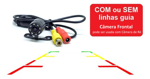 Tela 9 Lcd + Câmera Traseira Com Led 15m + Camera Fontal