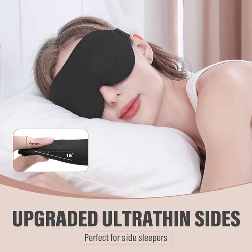 100% Anti-luz 3d Sueño Máscara De Ojo, Suave Y Transpirable