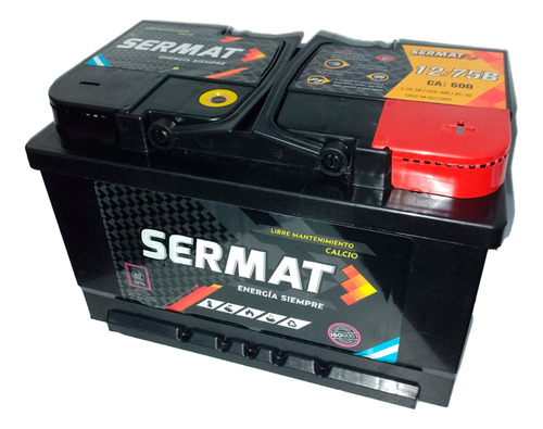 Bateria Sermat 12x75b  Gasoleros - Gnc - Peugeot - Citroen 