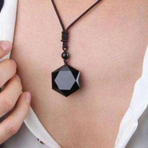 Obidiana Negra - Gran Merkabah Colgante De Protección, 2019