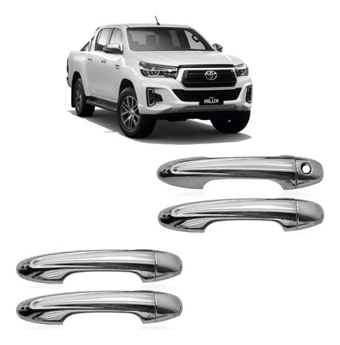 Cubre Manijas Cromadas P/ Toyota Hilux Sw4 Rav4 