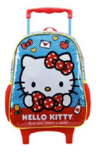 Mochila Com Rodas Hello Kitty - Artigo Escolar Xeryus