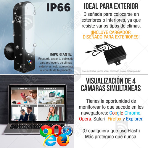 Imagen 5 de 10 de Camara Wifi Ip Full Hd Exterior Video Seguridad Nube Lampara