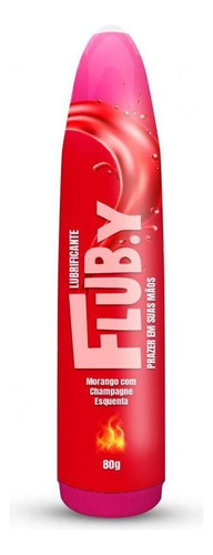 Fluby Lubricante Barra 80g Fresa Con Champagne Caliente