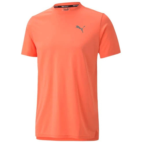 Playera Puma Laser Cat Caballero Correr Naranja Original 