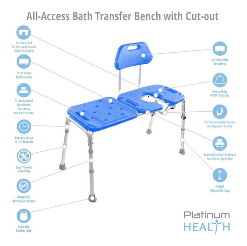 Banco De Transferencia De Baño Con Asiento De Ducha Recortad