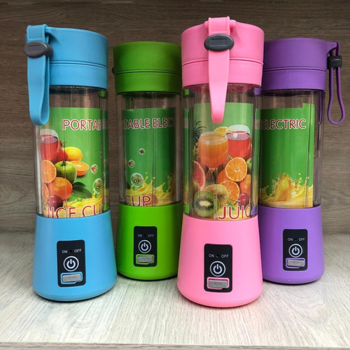 Imagen 8 de 10 de Licuadora Portátil Recargable Usb Juguera 380ml 6 Hojas