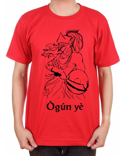 Camiseta Ògún Yè - Ogum - São Jorge - Vermelha Ou Branca