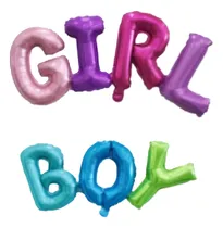 Comprar Kit Balão Metalizado  Chá De Revelação Boy Girl Bexiga Festa