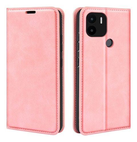 Funda Para Xiaomi Redmi A1 Plus  Flip Cover Rosa Antishock