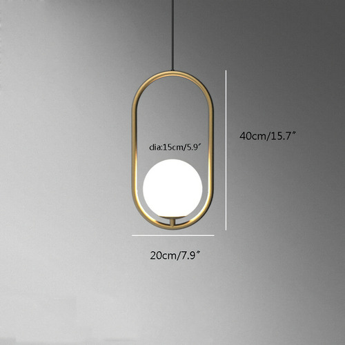 Lámpara De Techo Colgante Moderna Nórdica Modelo Moon Dorada