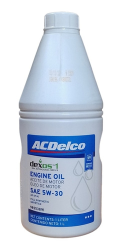 Bidon 1l Aceite Sintetico Acdelco 5w30 D1 G3 100% Acdelco