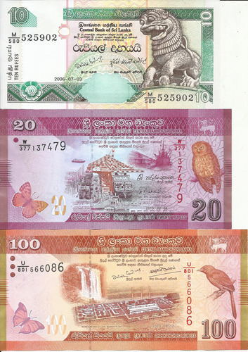 Sri Lanka Lote Billetes Varias Denominaciones