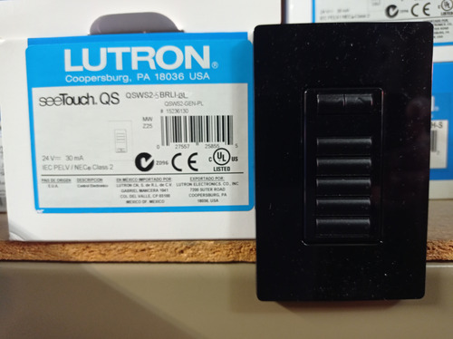 Lutron Botonera Qs Grafik 5b/insert C/bl Negro Blanco